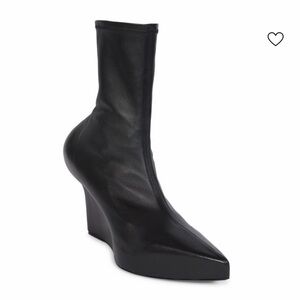 NEW! $1,650 Givenchy Paris 80MM Show Stretch-Leather Wedge Ankle Boots 38 8